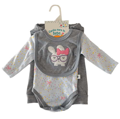 Conjunto de 3 piezas para bebé niña